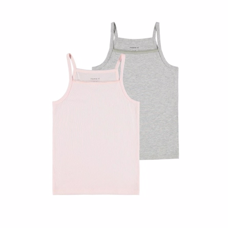 2 Pak Basis Strop Toppe Barely Pink fra Name It