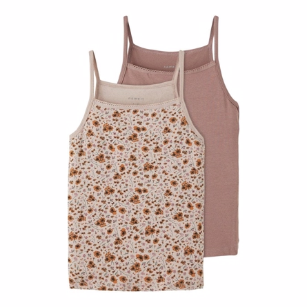2 Pak Basis Strop Toppe Sphinx Flower fra Name It